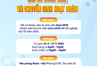 THÔNG BÁO TRẢ SỔ ĐOÀN VIÊN VÀ THỰC HIỆN CHUYỂN SINH HOẠT ĐOÀN CHO ĐOÀN VIÊN KHÓA 2019, 2020 ĐÃ CÓ QUYẾT ĐỊNH TỐT NGHIỆP